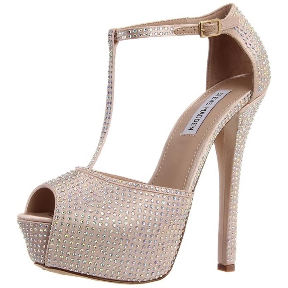 Steve Madden "Angylna" rhinestone heels size 8